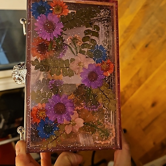 Kurt Geiger Handbags - NWT kurt geiger pink floral translucent crossbody clutch